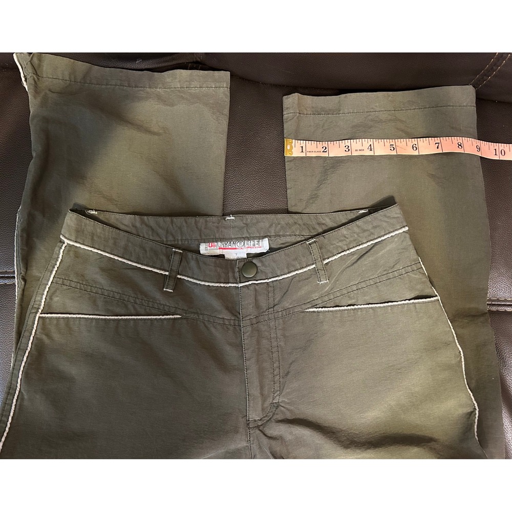 VTG Rare 90s Urban Life Olive Green Zip Side Pants. Women's Size 7. - Picture 9 of 13